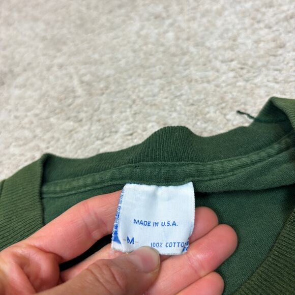 Vintage 90s Salem Sportswear Blank Faded Shirt Single Stitch Men's Medium - Picture 6 of 12